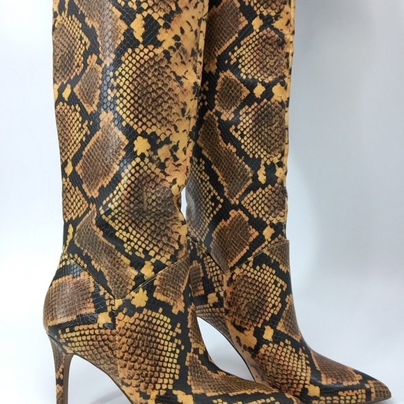 Steve Madden Kinga Snakeskin Knee High Boots - Picture 6 of 7